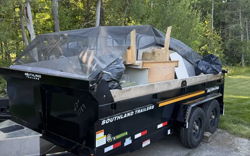 Loaded trailer ready for junk hauling